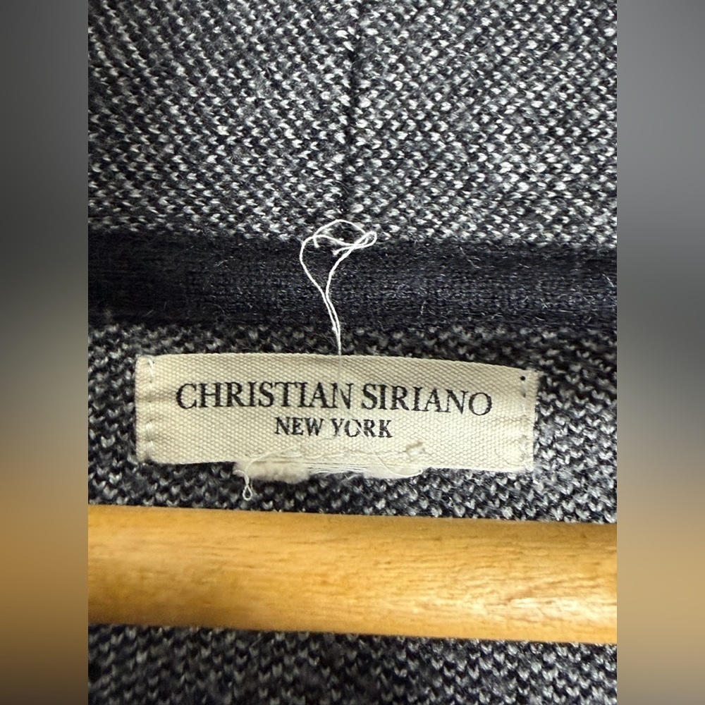 Christian Siriano Designer Charcoal Open-Front Cardigan - Casual - Size L - Picture 6 of 6